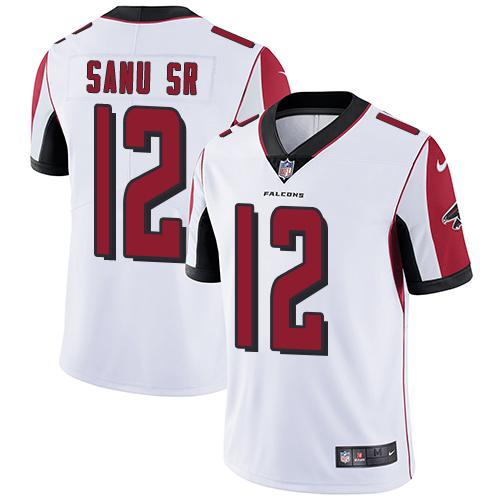 Nike Falcons #12 Mohamed Sanu Sr White Youth Stitched NFL Vapor Untouchable Limited Jersey